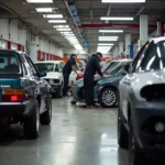 Car body repair shop in Sudbury, Suffolk