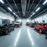 Modern car body repair shop in Woodley