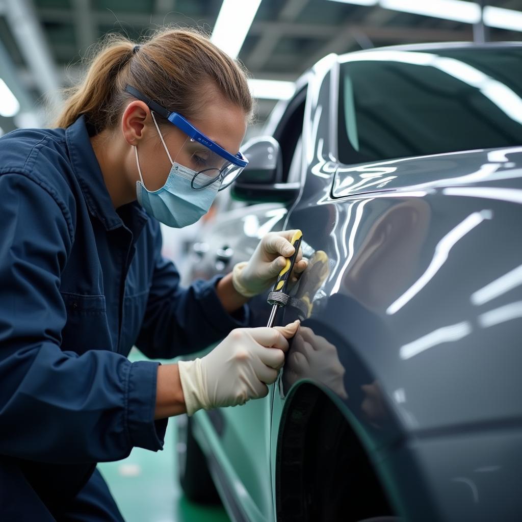 Skilled car body repair technician in Brentford