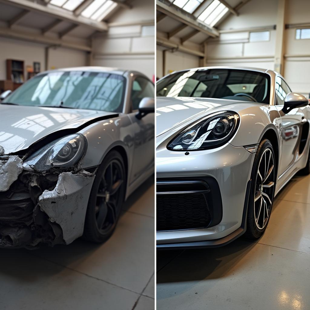 Car body repairs before and after in Fakenham