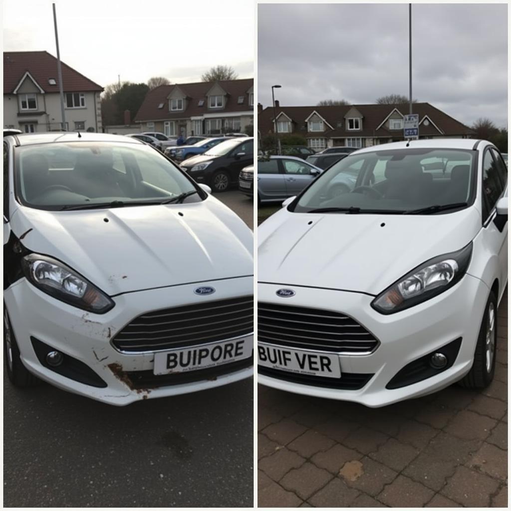 Before and After Car Body Repairs in Shropshire