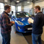 Inspecting a car bodywork repair shop in Spalding Lincolnshire