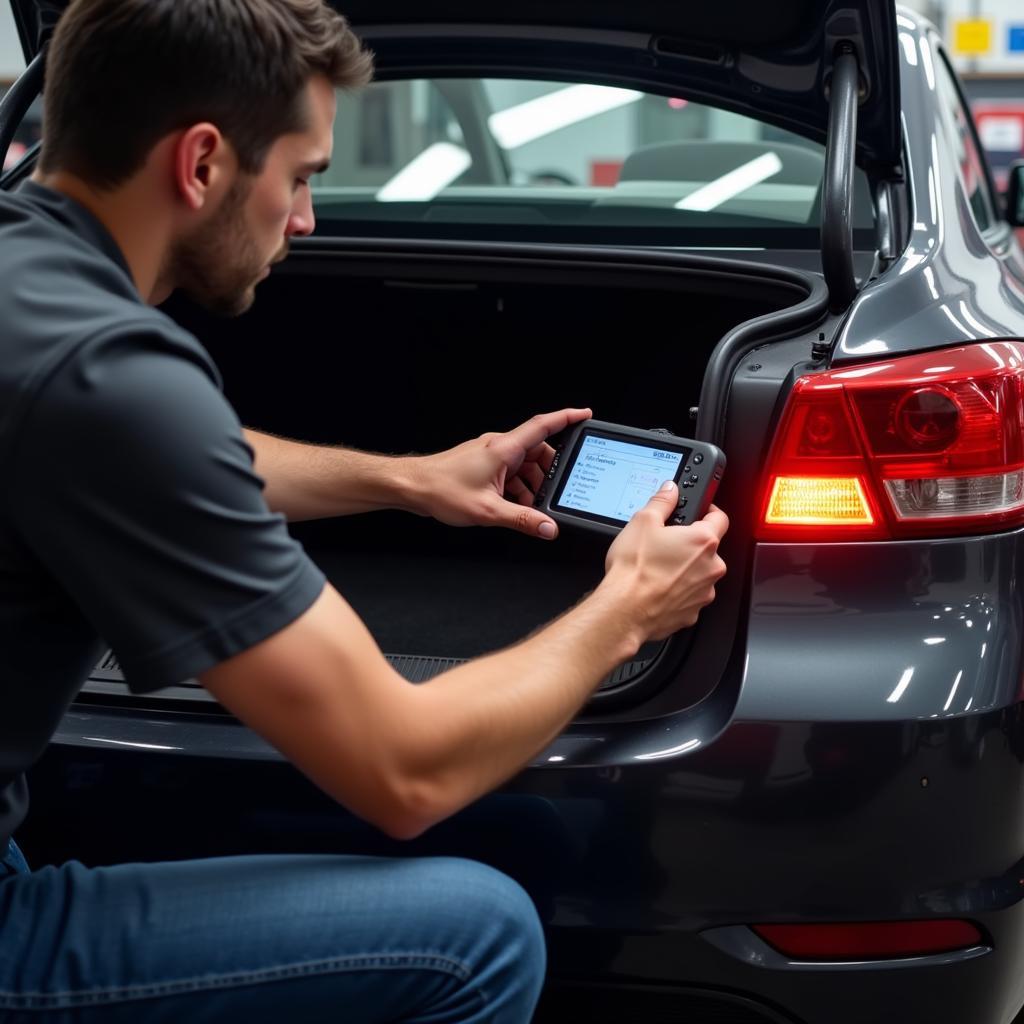 Car Brake Light Repair Process