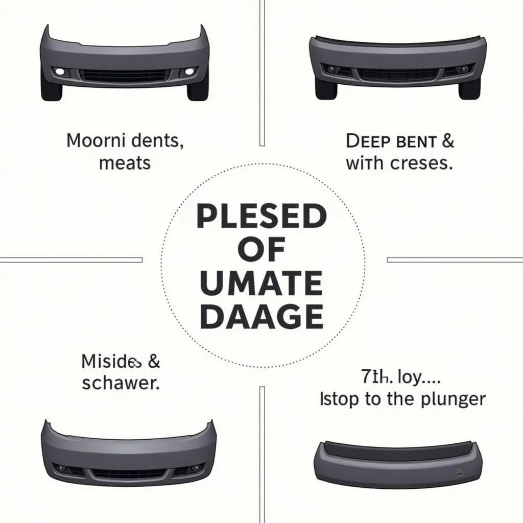 Different types of car bumper damage