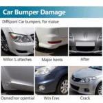 Types of car bumper damage in Fort Worth