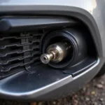 Car Bumper Lock Close Up