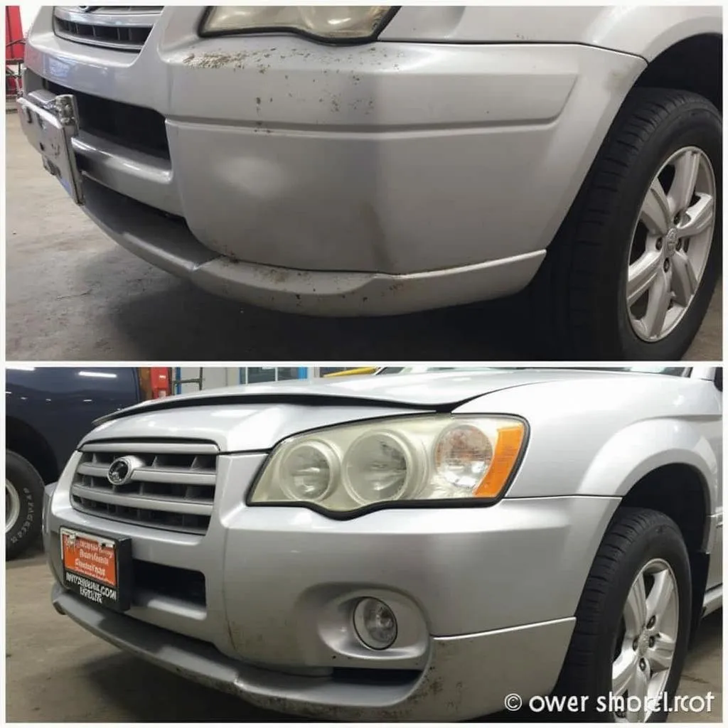 Before and After Car Bumper Repair