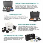 Different types of car bumper repair kits