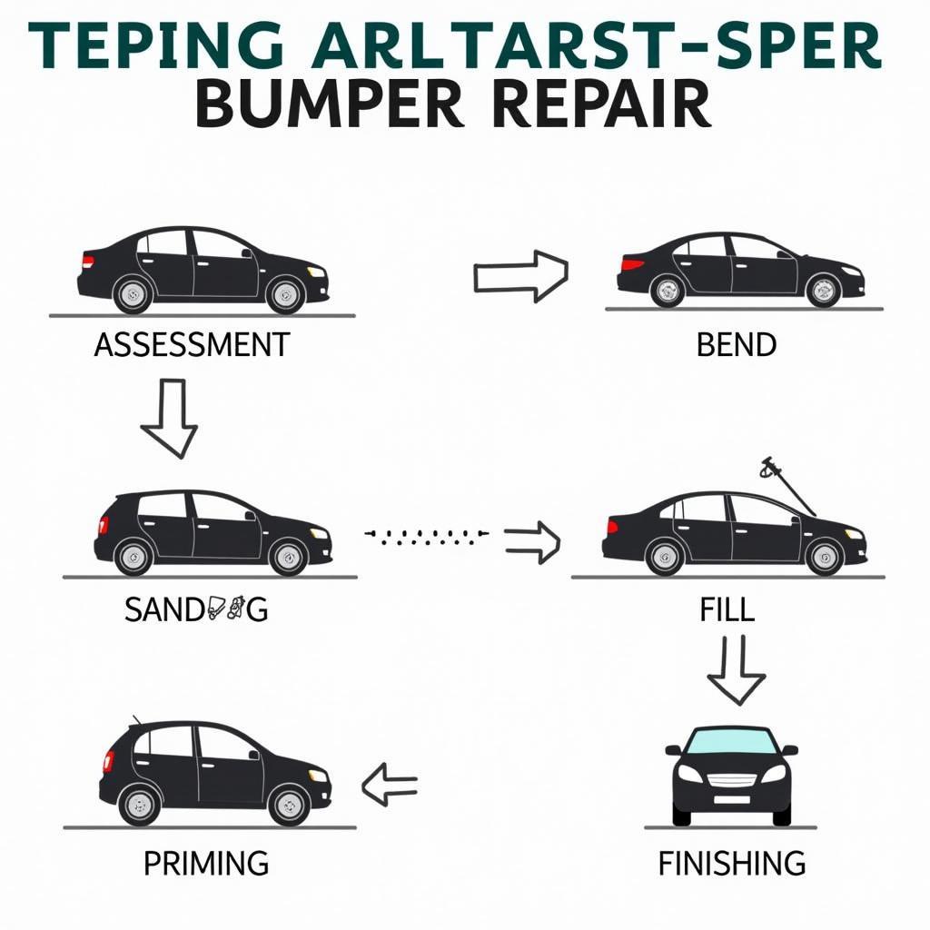 Step-by-step car bumper repair process in Ilkley