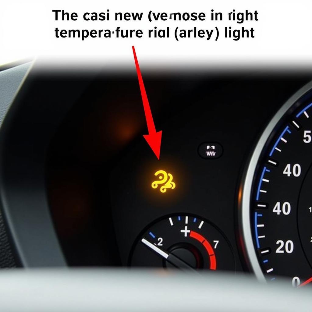 Car Dashboard Yellow Coolant Light Warning