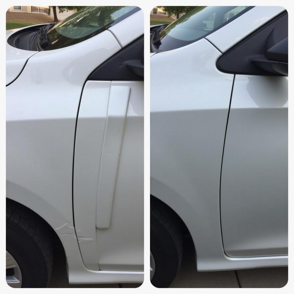 Car Dent Before and After