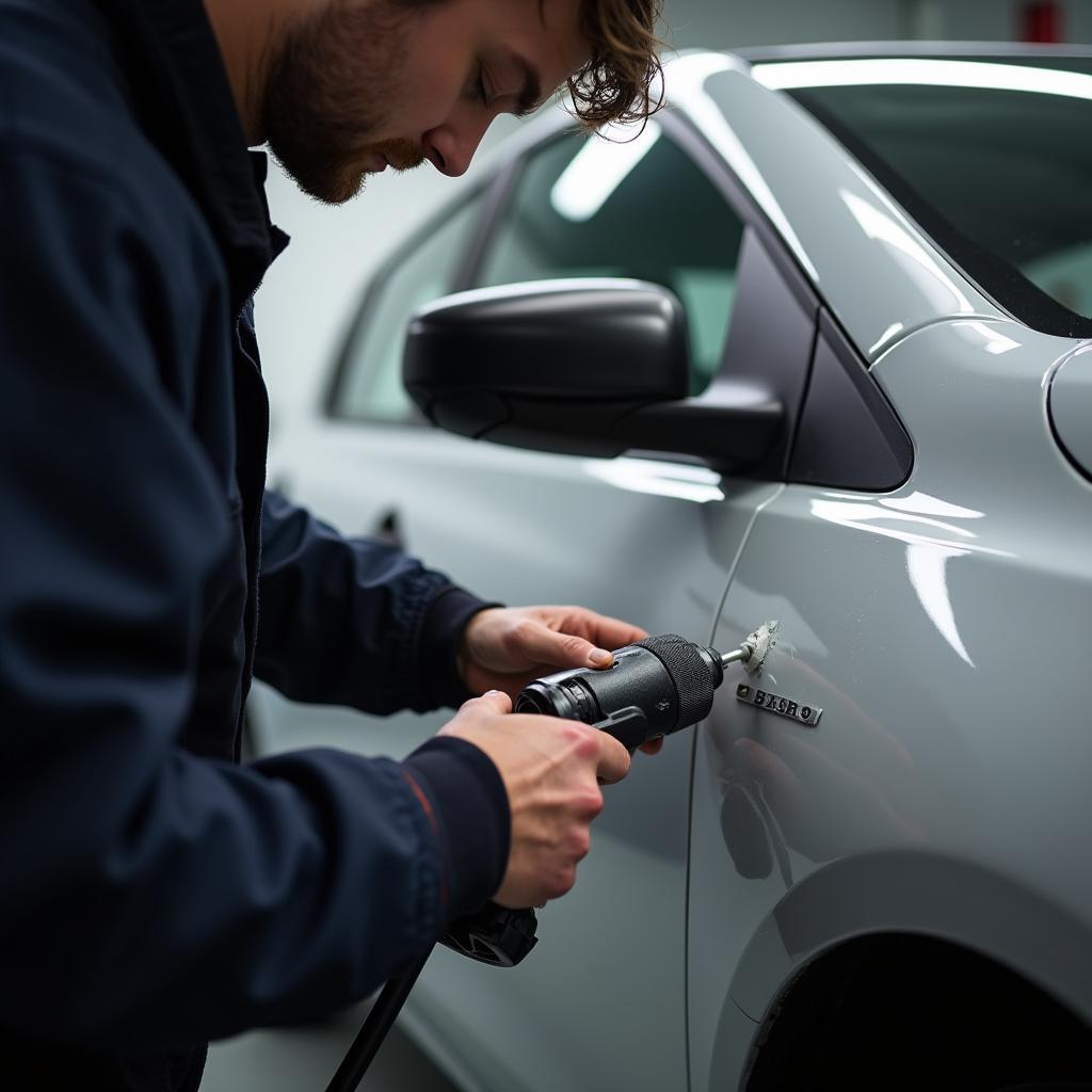 Car dent repair process in Kirriemuir