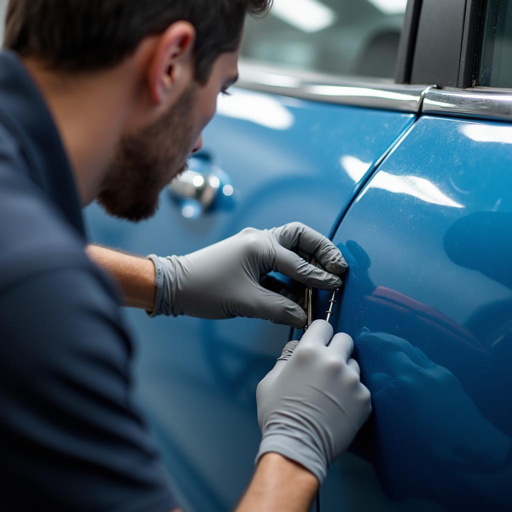 Car dent repair process