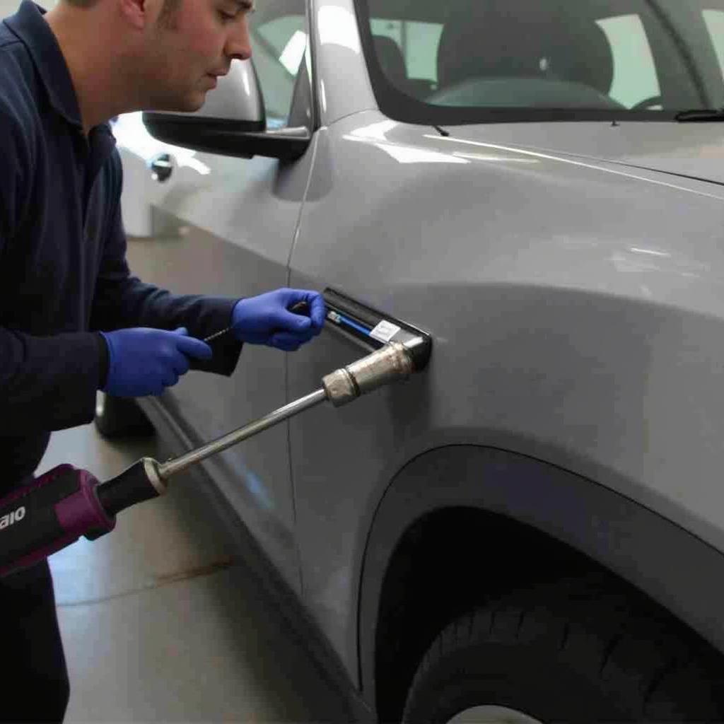 Car dent repair process in Knutsford