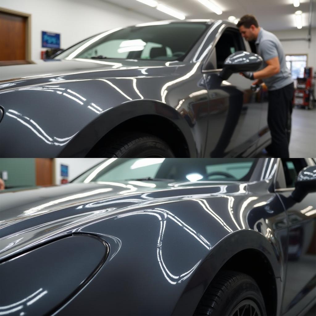 Car detailing after paint repair in Durham