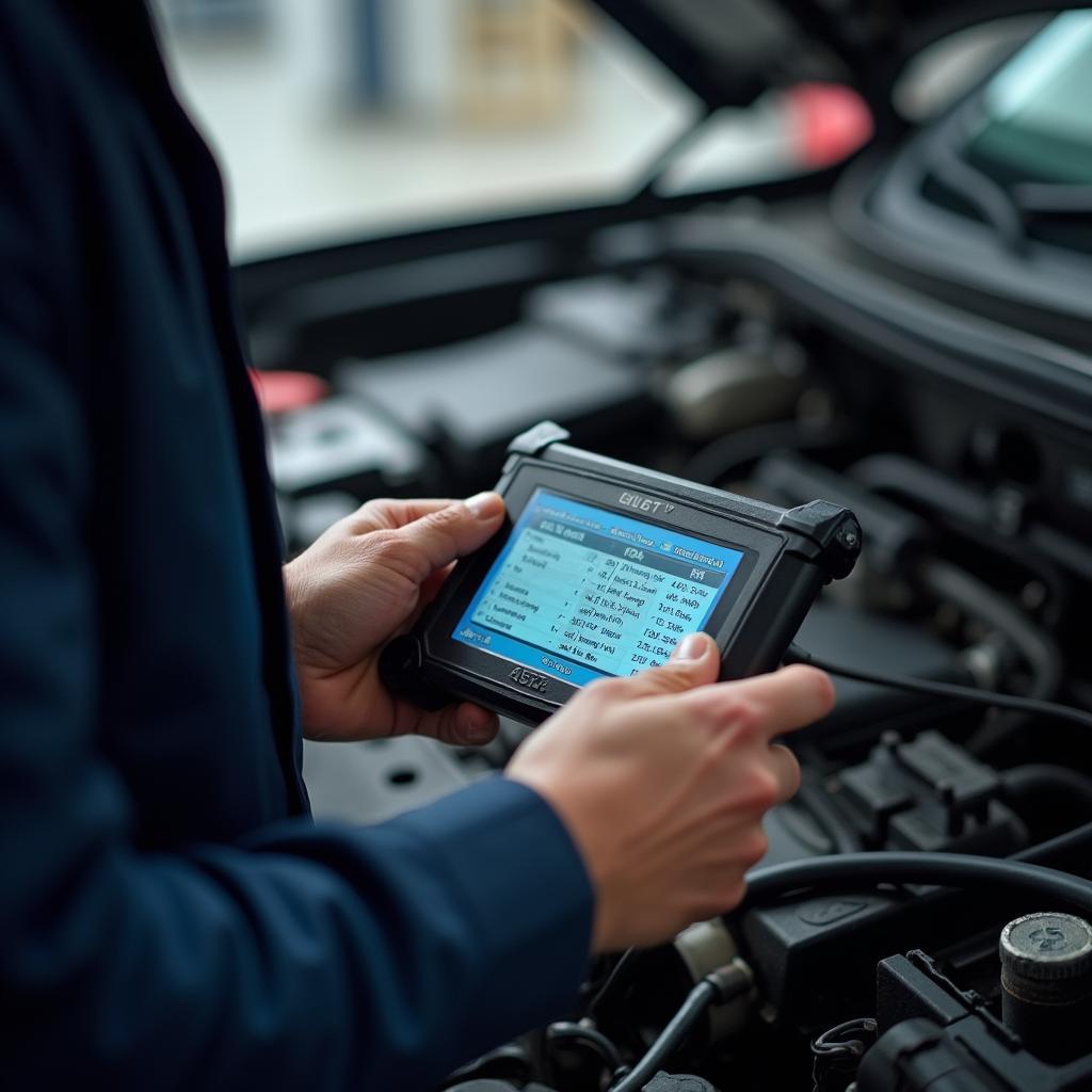  Car diagnostic check using a computer