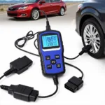 Car Diagnostic Tool Reading Mileage from OBD Port