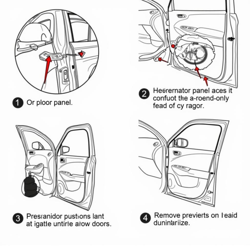 Removing car door panel to access window regulator