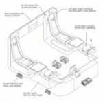 Car electric seat components diagram