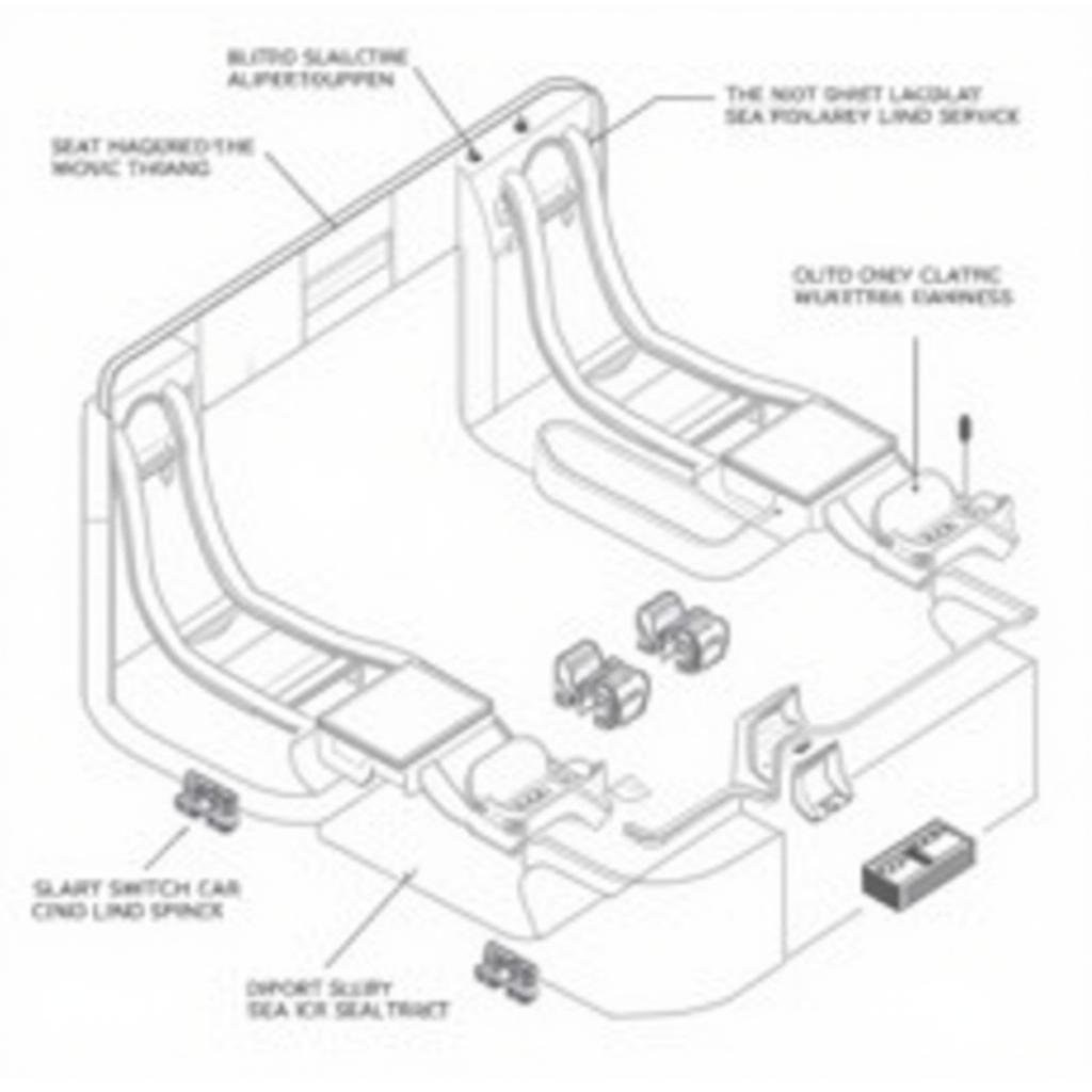 Car electric seat components diagram