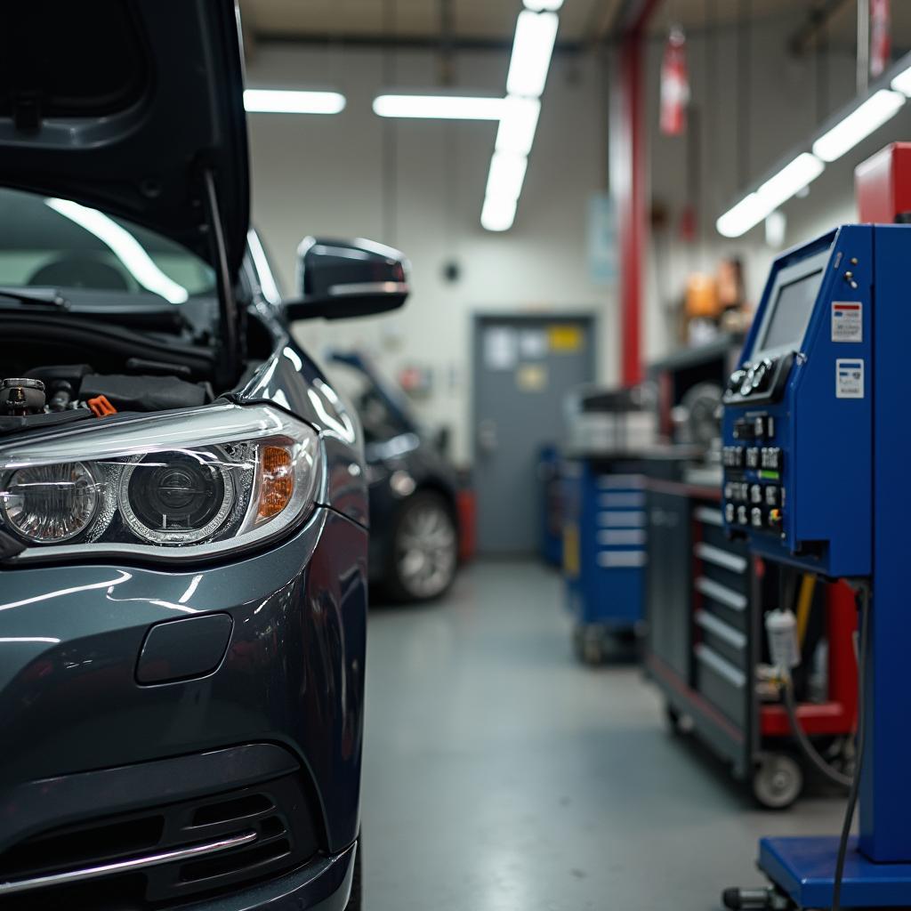 A busy and well-equipped car electrical connector repair shop in WGC.