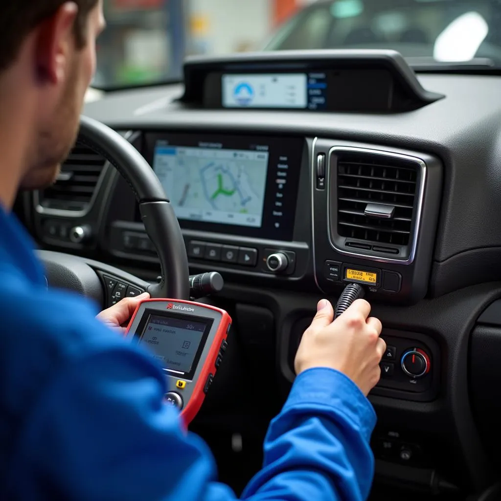 Car electrical system testing with diagnostic tool