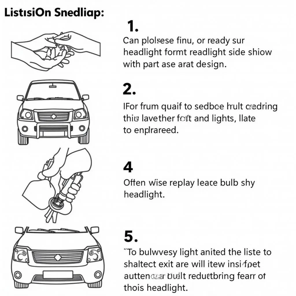 Car Headlight Bulb Replacement Guide