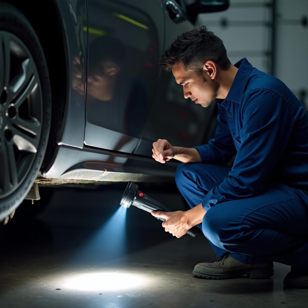 Car inspection after an accident in Gloucester