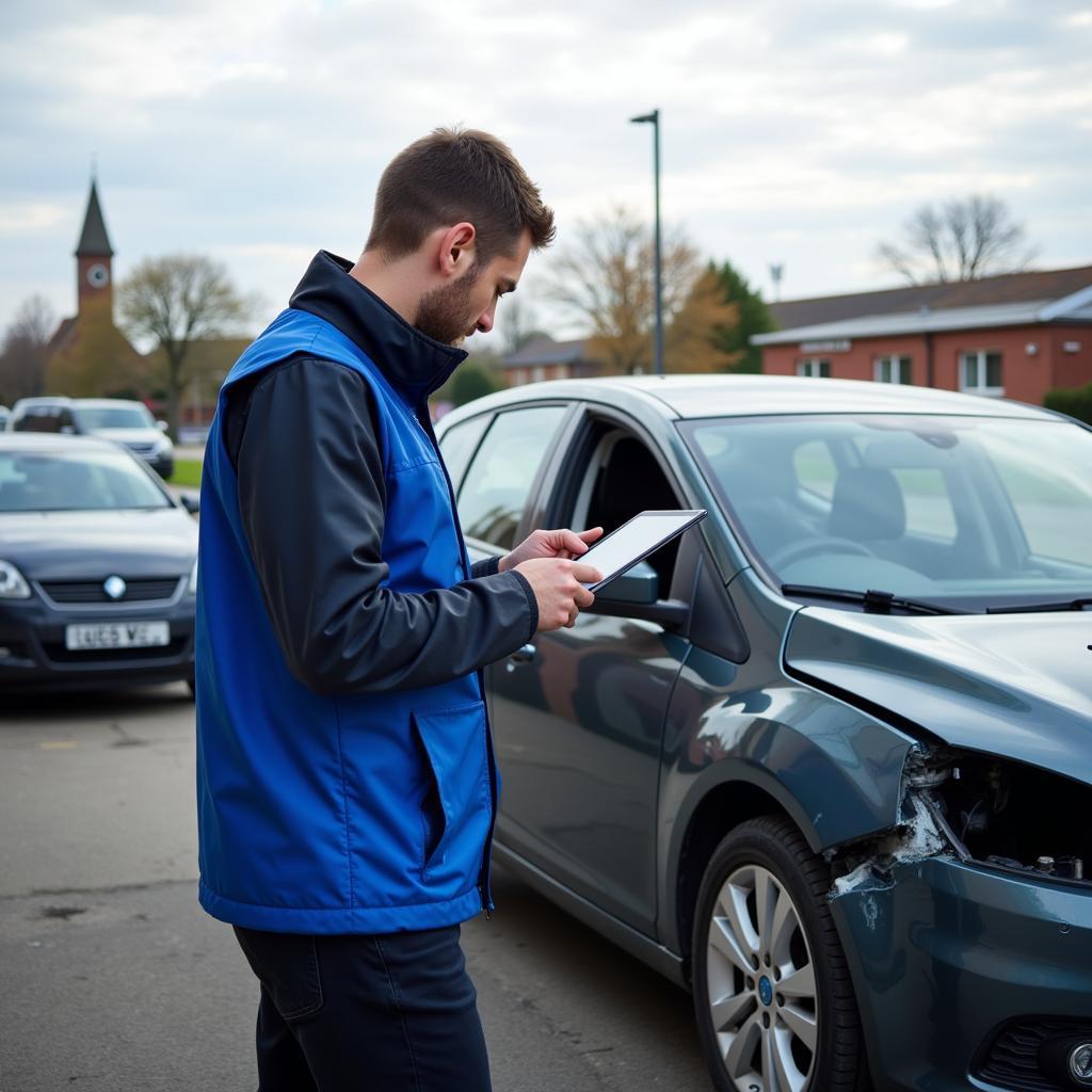 Car insurance assessment process in Towcester