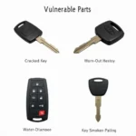 Types of Car Key Damage