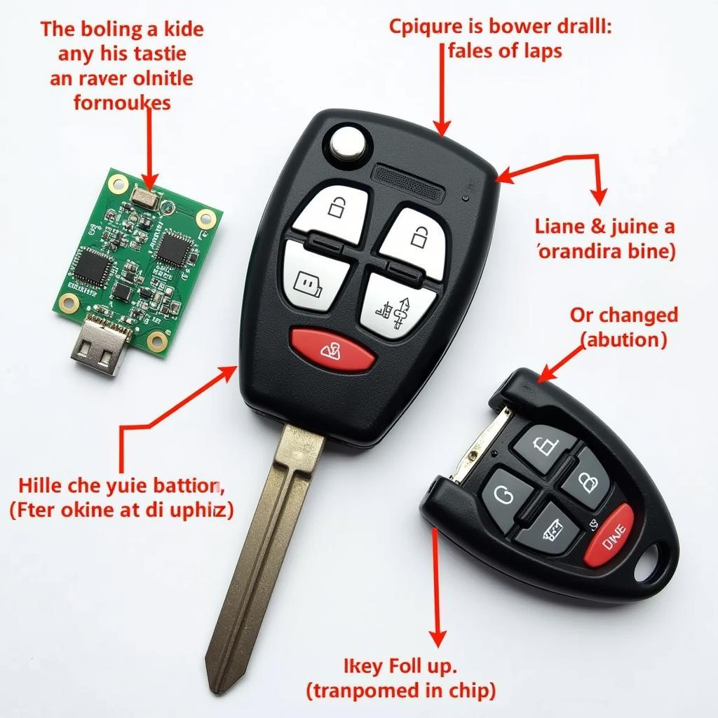 Car Key Fob Internal Components Diagram