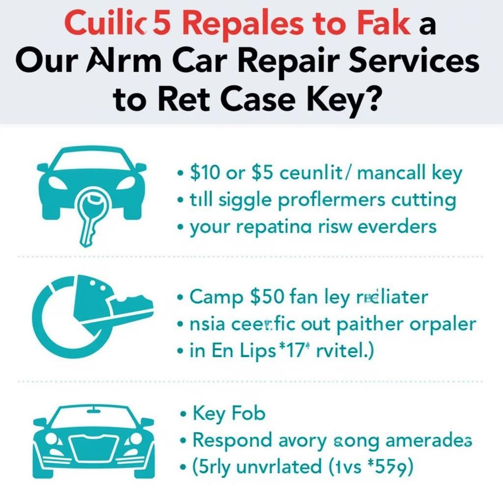 Car key repair cost in Nottingham infographic