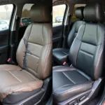 Car Leather Seat Repair Before & After