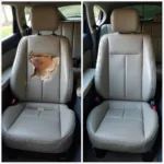 Car leather seat repair Doncaster before and after