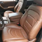 Before and after car leather seat repair in Dorset