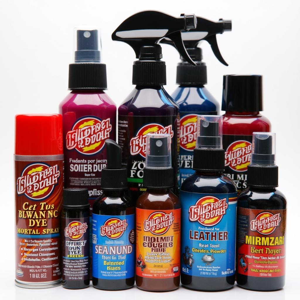 Different types of car leather seat repair dye