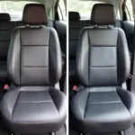 Car leather seat repair before and after in Liverpool