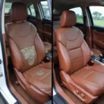 Car leather seat repair before and after in Malaysia