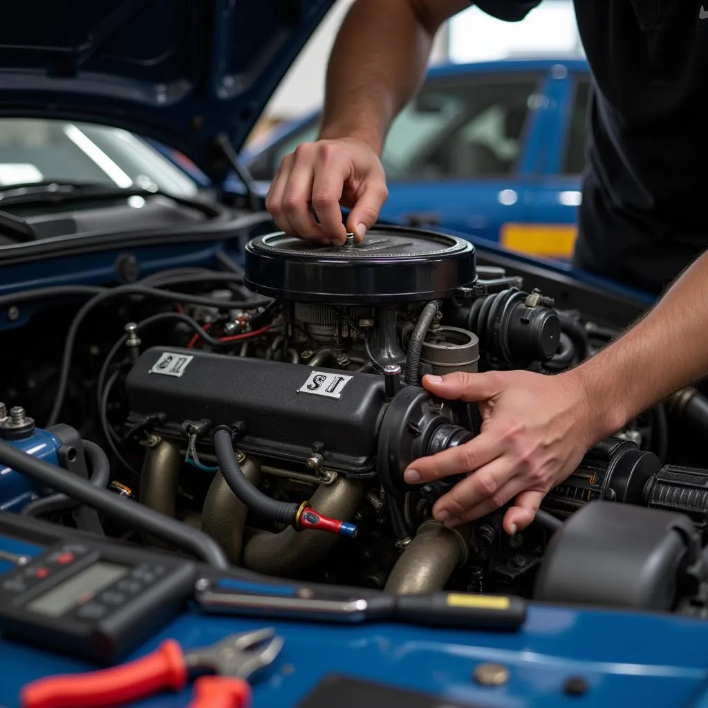 Repairing a Modded Engine in Car Mechanic Simulator