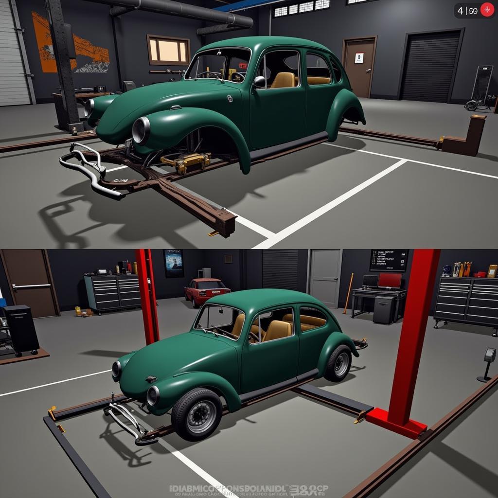 Using the Frame Straightening Tool in Car Mechanic Simulator