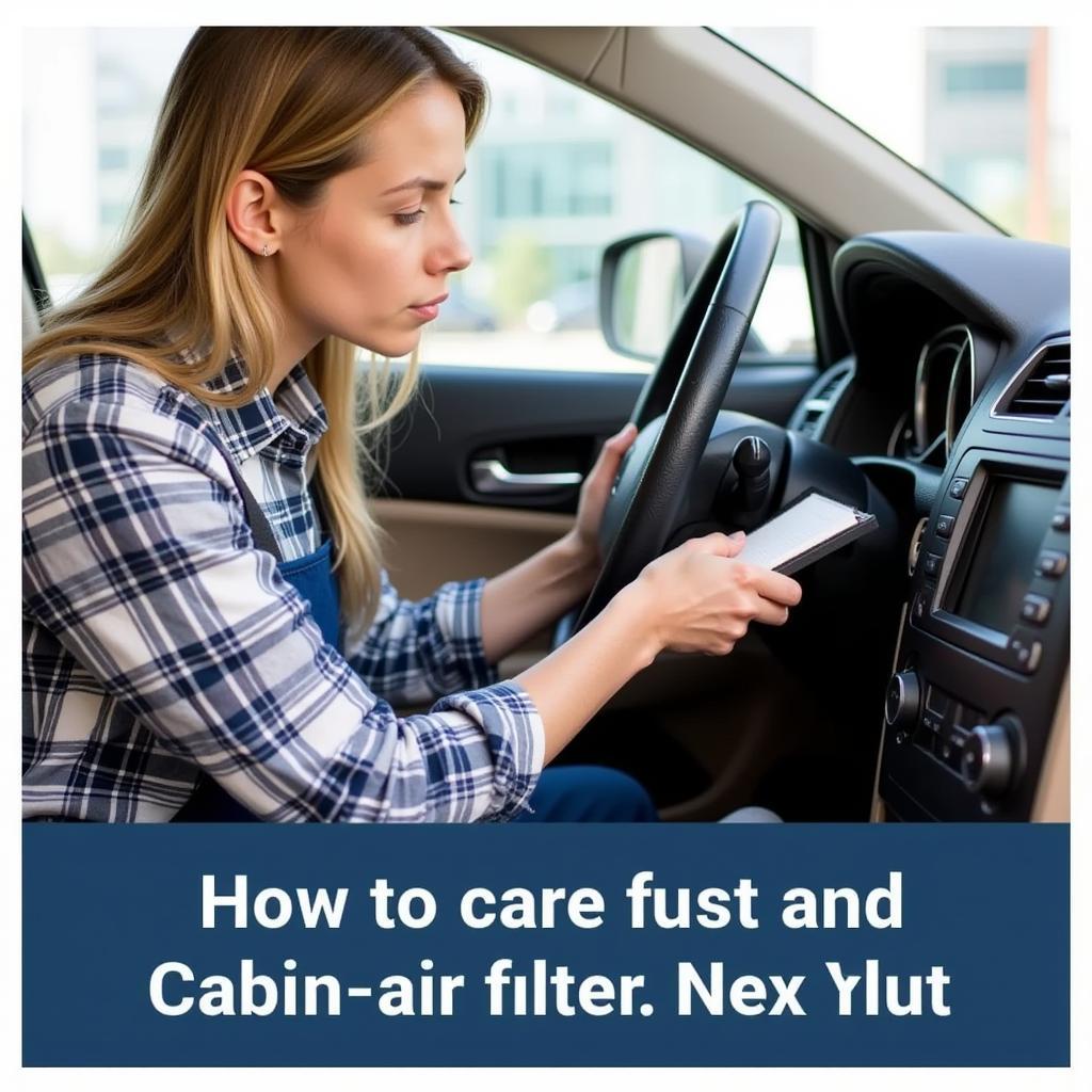 Car Owner Checking Cabin Air Filter