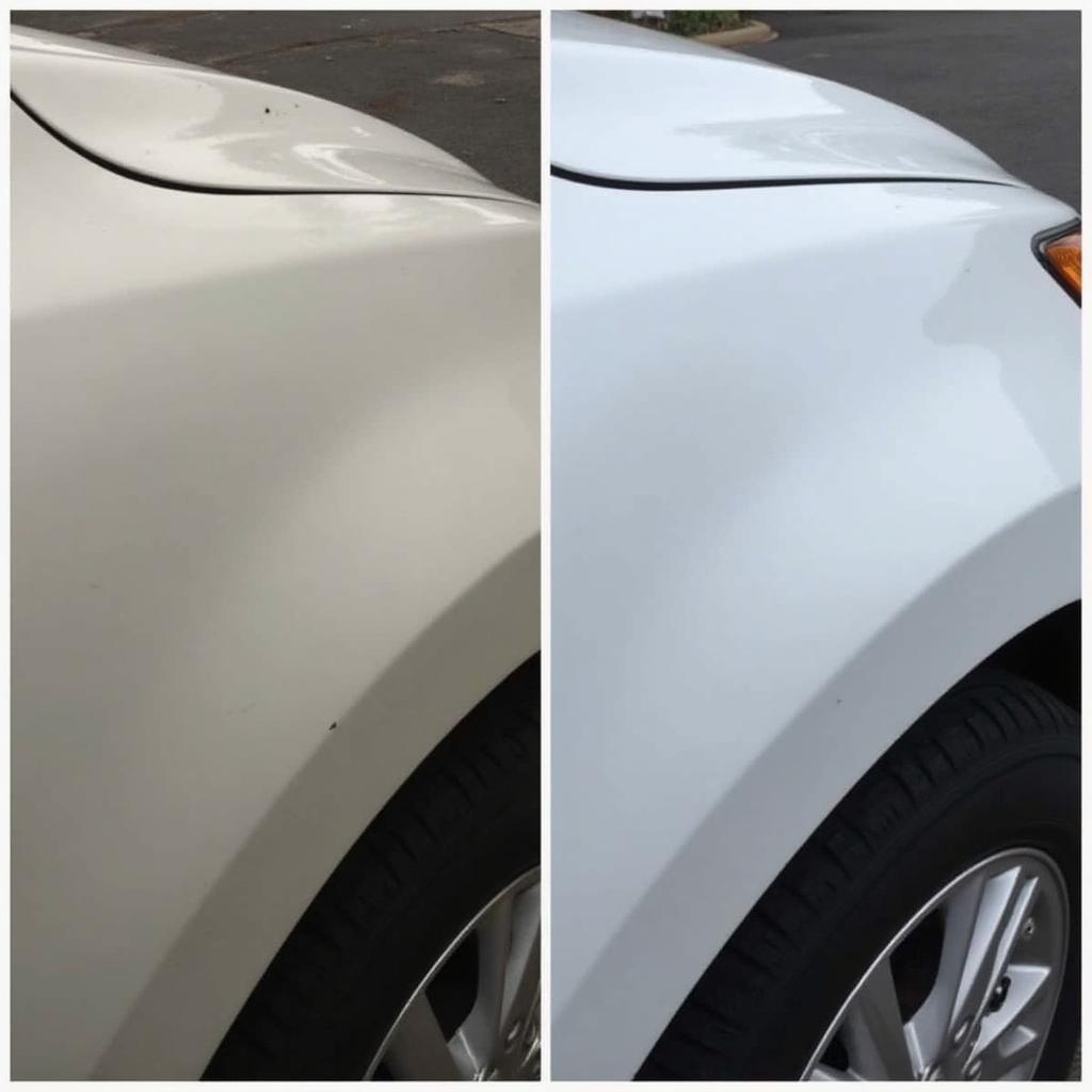 Car Paint Chip Repair Before & After