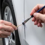 Applying Car Paint Chip Repair Kit