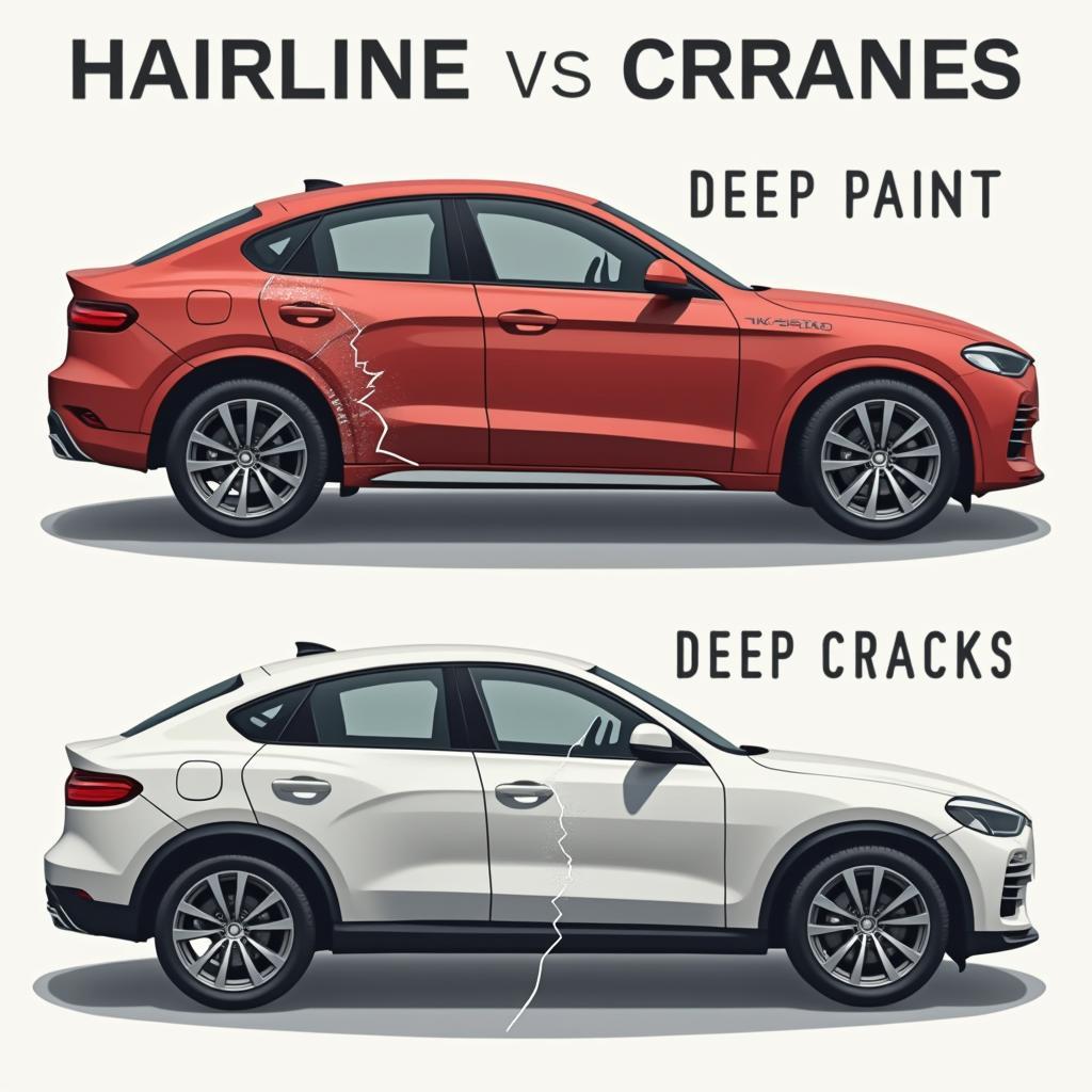 Car Paint Crack Severity Levels