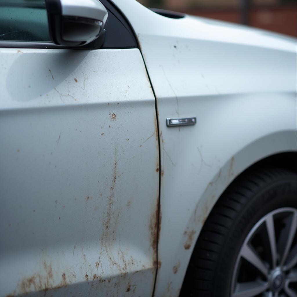 Car paint damage in Manchester