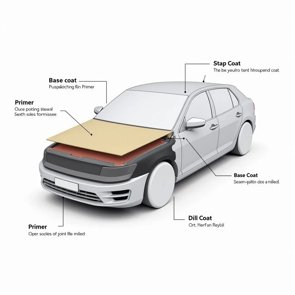 Car Paint Layers Diagram