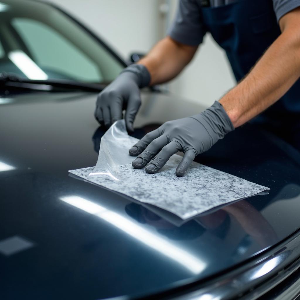 Applying car paint protection film