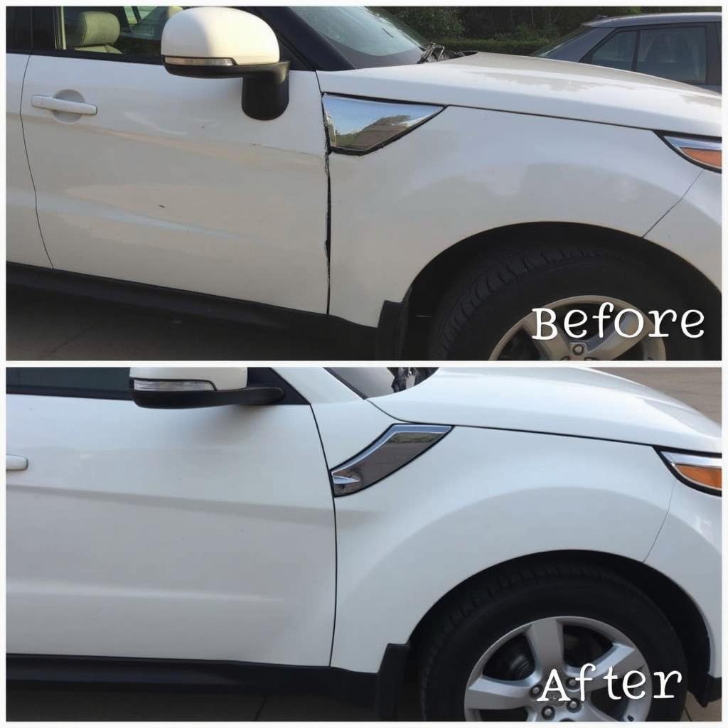 Car paint repair Adelaide before and after