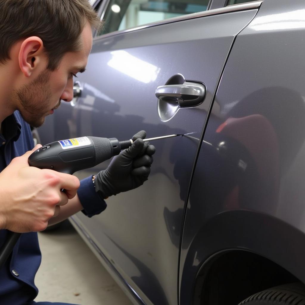 Car dent repair in Airdrie using PDR