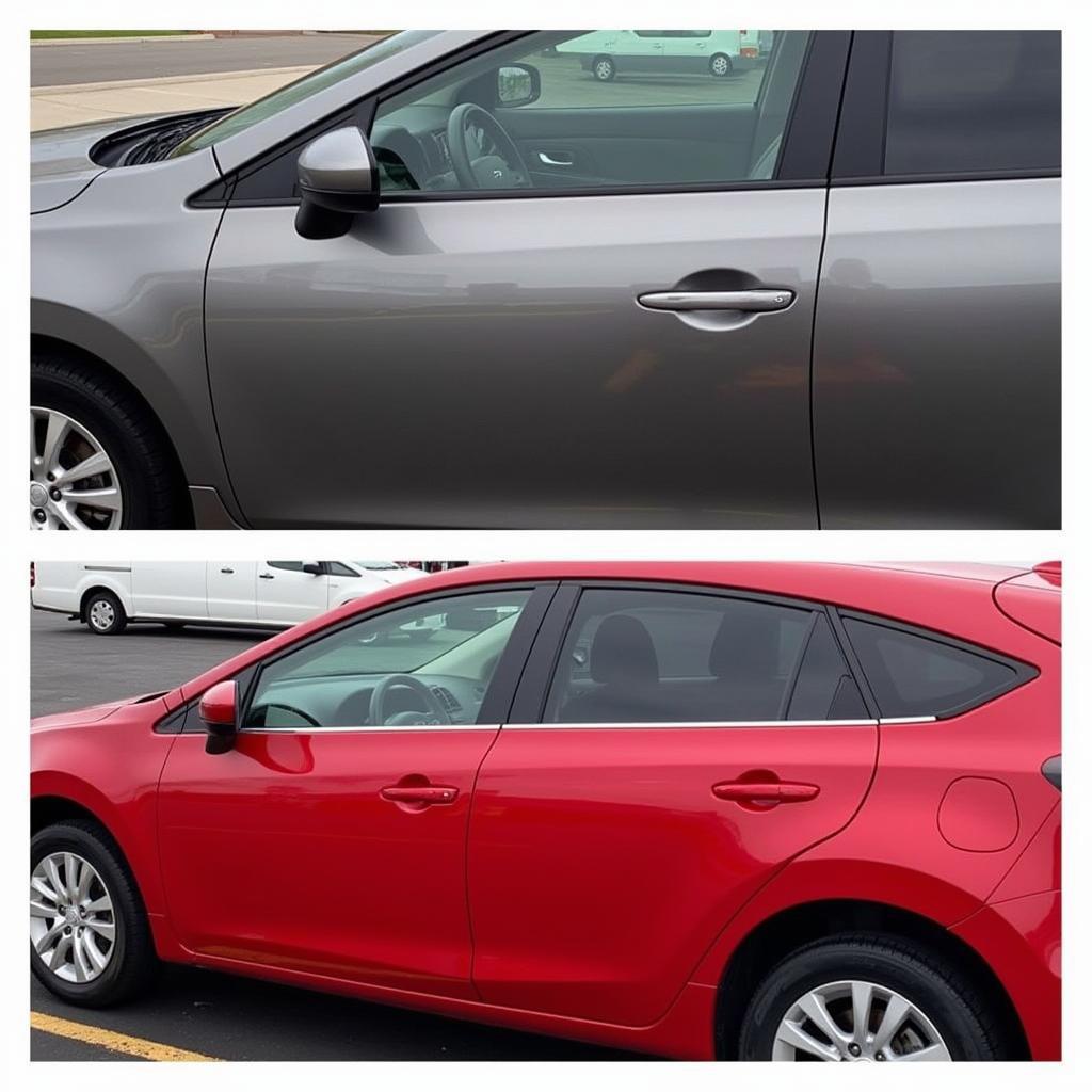 Before and After Car Paint Repair in Haltom City